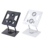 Best Cheap 360 Rotating Tablet PC Stands Foldable Aluminum Alloy Laptop Stand Adjustable With 2 Cooling Fans