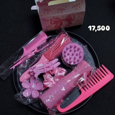 Kit Complet de Coiffure Rose pour Femmes et Filles, Ensemble Professionnel d'Accessoires Capillaires avec Brosses Démêlantes, Peignes, Vaporisateur et Pinces pour un Soin Optimal et une Coiffure Facile de Tous Types de Cheveux