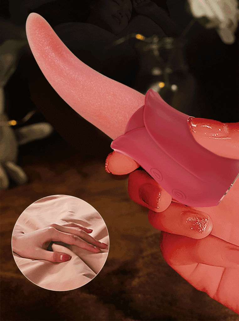 Vibrateur Clitoridien en Forme de Langue, Simulateur de Plaisir Féminin Intense, Jouet Intime Rechargeable et Silencieux pour Orgasmes Multiples, Masseur Personnel Étanche avec Modes de Vibration Variés en Silicone Médical
