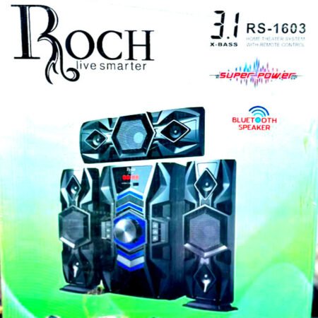 Système Home Cinéma ROCH 3.1 X-BASS RS-1603, Enceinte Bluetooth Puissante avec Télécommande, Qualité Sonore Immersive pour Divertissement à Domicile,