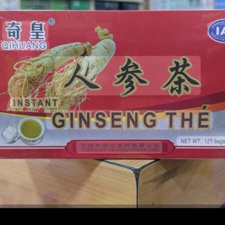Thé au Ginseng Instantané Qihuang, Boisson Énergisante Naturelle pour Vitalité et Bien-être, Infusion Revigorante Anti-Fatigue et Stimulante, Sachet Pratique de 12 Unités (6g chacun)