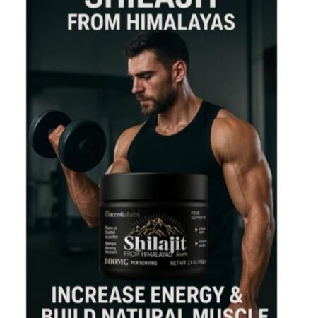 Shilajit Pur des Himalayas 60g, Complément Alimentaire Naturel pour Énergie, Force et Développement Musculaire, Soutien Vitalité et Performance Physique