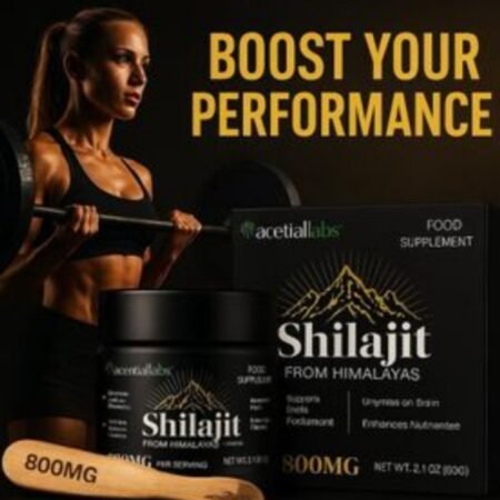 Shilajit Pur de l'Himalaya 60g, Complément Alimentaire Naturel pour Booster Énergie, Performance Physique et Mentale, Vitalité et Concentration, Résine Mumiyo Authentique