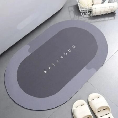 Tapis de Bain Super Absorbant Séchage Rapide, Tapis de Douche Antidérapant en Diatomite pour Salle de Bain, Hygiène et Sécurité Optimales