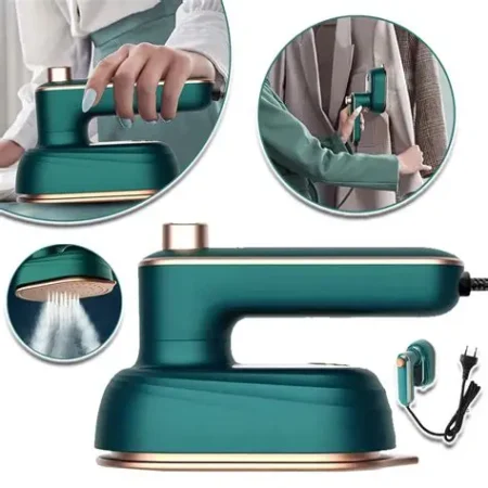 Mini Fer à Repasser Vapeur Portable et Défroisseur de Vêtements, Rapide et Efficace Anti-Plis pour Voyage, Maison et Bureau, Lisseur Textile Compact avec Réservoir d'Eau Intégré