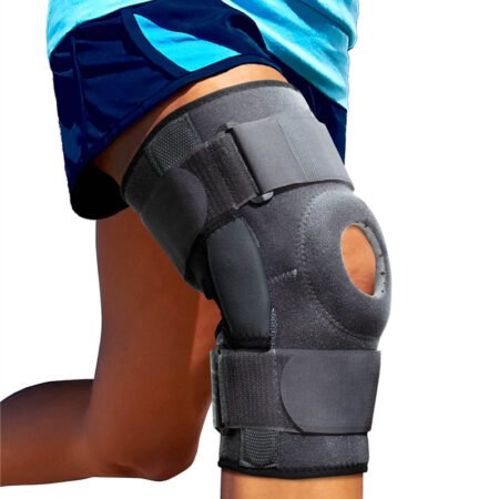 Genouillère de Soutien Rotulien Réglable, Attelle Orthopédique pour Douleur au Genou, Protection Ligamentaire, Récupération Sportive, Stabilisateur Articulaire avec Sangles et Ouvertures Respirantes