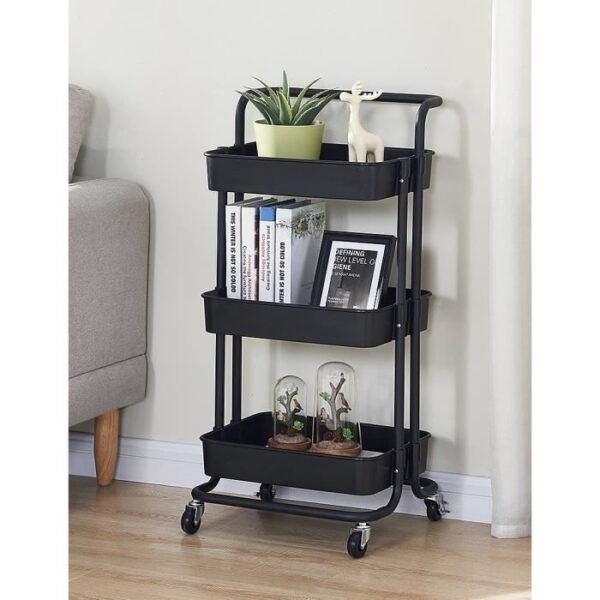 chariot 3couches mobile chariot de rangemen