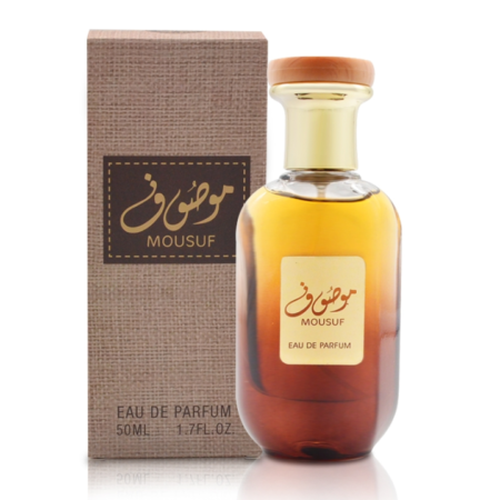 Parfum Oriental Mousuf Eau de Parfum 50ml, Fragrance Mixte Longue Tenue, Senteur Boisée Épicée Envoûtante pour Homme et Femme, Arôme Sophistiqué et Durable