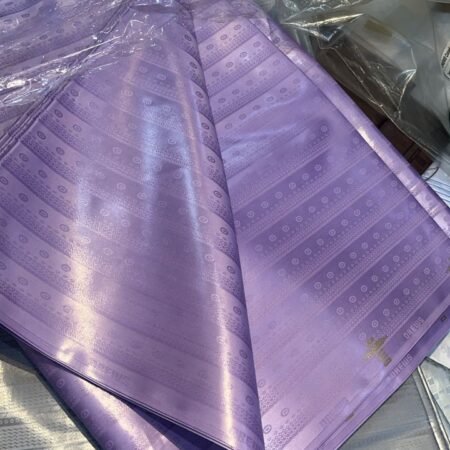 Tissu Bazin Riche Damassé DREWS Lilas, Bazin Getzner de Luxe pour Confection de Tenues Traditionnelles Africaines, Brillant, Doux et Durable, Idéal Cérémonies et Fêtes