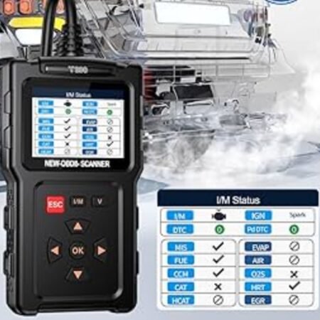 Scanner de Diagnostic OBD2 Automobile Universel, Testeur de Statut I/M et Contrôle des Émissions, Lecteur de Codes Défauts Moteur pour Véhicules Essence/Diesel, Outil d'Analyse Rapide et Fiable