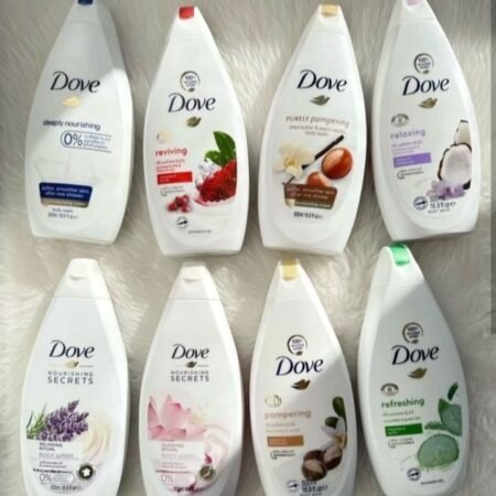 Lot de Gels Douche Hydratants et Nourrissants Dove Variés 500ml, Crème Lavante Corporelle Sans Sulfate pour Peau Douce, Éclatante et Revitalisée, Soin Quotidien Apaisant et Rafraîchissant