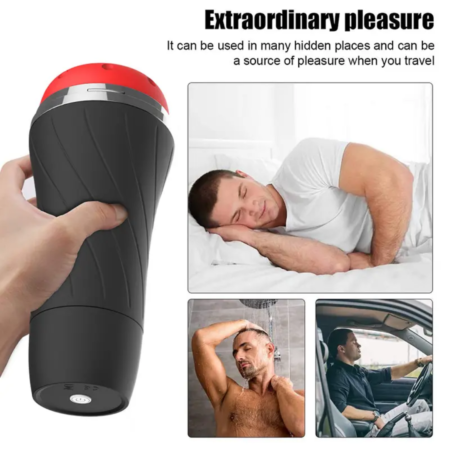 Masturbateur Masculin Discret et Portable, Jouet Intime pour Plaisir Personnel et Relaxation, Rechargeable et Texturé en Silicone Doux, Idéal Voyage et Anti-Stress