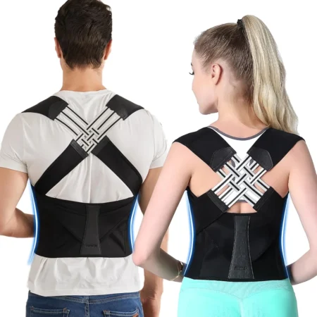 Correcteur de Posture Dorsale et Lombaire Unisexe, Redresse-Dos Ergonomique pour Soulager les Douleurs et Améliorer l'Allure, Ceinture de Maintien Réglable et Discrète