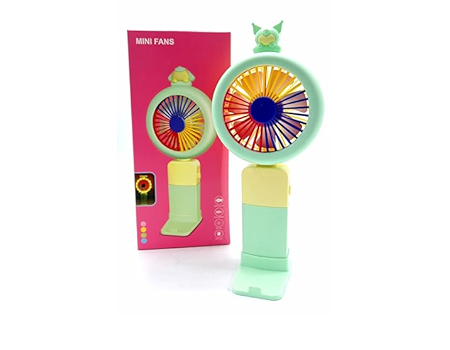 Mini Ventilateur Portable Rechargeable avec Base Stable, Ventilateur de Poche Silencieux et Design Ludique, Rafraîchissement Instantané pour Bureau, Voyage et Extérieur, Léger et Efficace