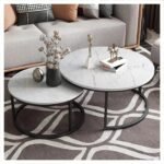 LUXURIA DUO DE TABLES BASSES Elegance et Praticite pour Votre Espace de Vie Table Basse Salon Sejour table de chevet Tables de coin table gigogne Maroc Design Noir 2