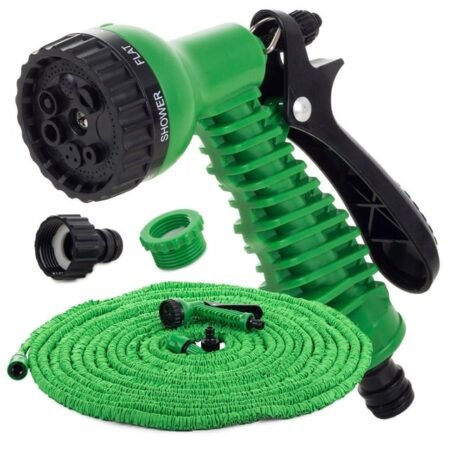 Tuyau Magique extensible 60m d'Arrosage Extensible Anti-Nœuds avec Pistolet Multifonction 7 Jets, Flexible Rétractable Léger pour Jardin, Nettoyage Voiture et Terrasse, Résistant et Facile à Ranger