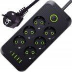 multiprise electrique beyawl 6 prises 5 port