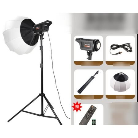 Kit Éclairage Studio Photo/Vidéo LED Professionnel avec Softbox Octogonale, Trépied et Télécommande
