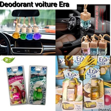 Désodorisant Voiture Suspendu Longue Durée Era, Parfum d'Ambiance pour Véhicule, Flacon Diffuseur d'Arômes Variés