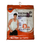victan standard mens vest white xl pack of 3