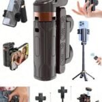 Mini Selfie Stick Trépied Bluetooth 5.2 Rotatif 360° pour Smartphones Universels Noir