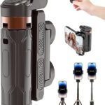 Mini Selfie Stick Trépied Bluetooth 5.2 Rotatif 360° pour Smartphones Universels Noir