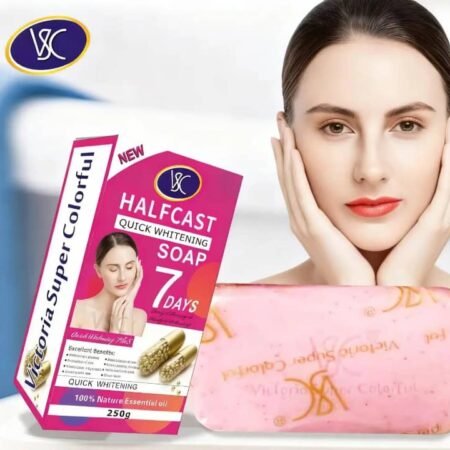 Savon Éclaircissant Rapide Victoria Super Colorful Halfcast 7 Jours, Huile Essentielle Naturelle 250g