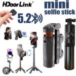 Mini Selfie Stick Trépied Bluetooth 5.2 Rotatif 360° pour Smartphones Universels Noir