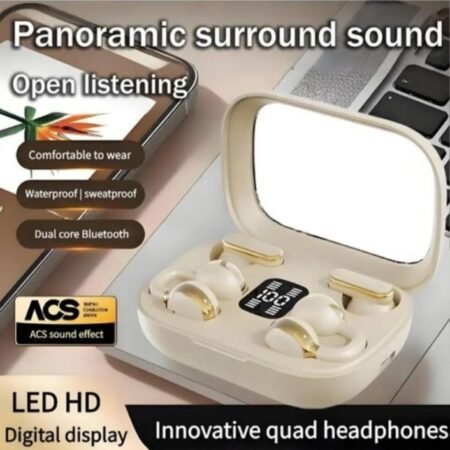 Écouteurs sans Fil Bluetooth Q10Stéréo Immersif, Résistants à l'Eau avec Affichage LED et Confort Optimal