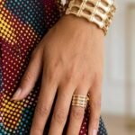 Ensemble Bracelet et Bague Doré Ajustable, Style Moderne et Chic – Modèle 6