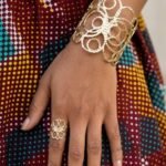 Ensemble Bracelet et Bague Doré Ajustable, Style Moderne et Chic – Modèle 7
